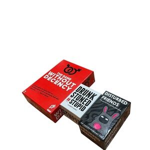 Party Card Game Set - Red, Black, White